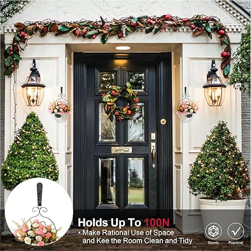 Miniatura 7 de 15 ganchos de pared para colgar, ganchos resistentes para colgar abrigos, mochilas, ganchos de metal negro para colgar en la pared, ganchos de ropa