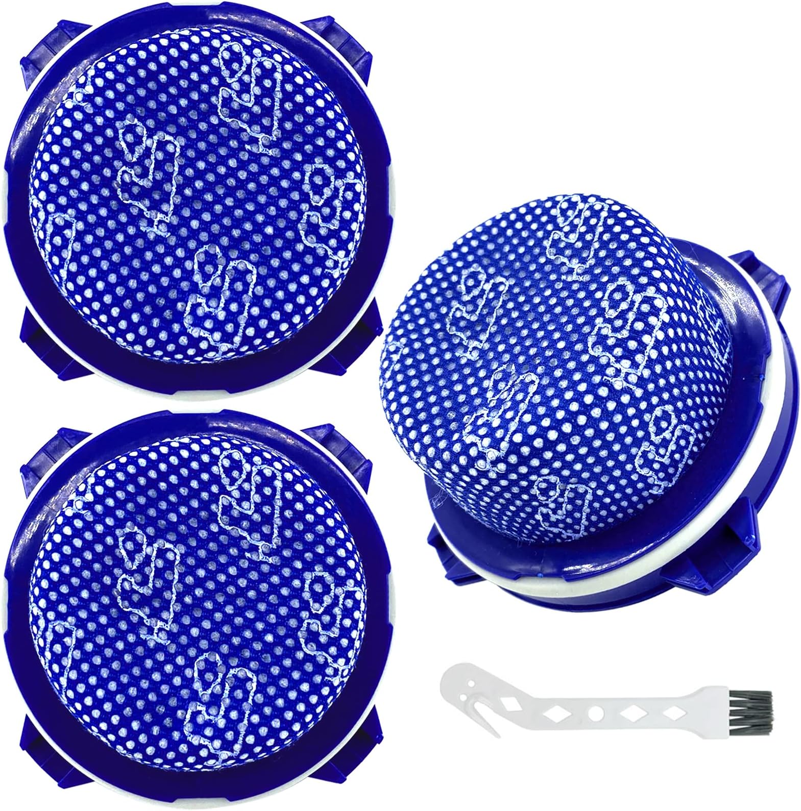 Jet 75 Vacuum Cleaner Washable Micro Assy Replacement Filter, 3 Pack, Compatible with Samsung Jet 70, 70+, 75, 75+, 90, 60 Series Vacuum Cleaner, Part Number: VS20T7551P5