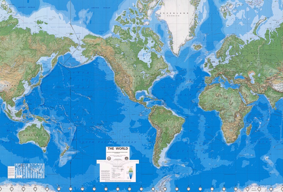 Swiftmaps World Map Paper Wall Mural