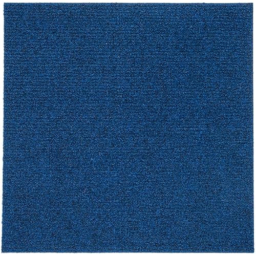 Self Adhesive Carpet Tile, Easy to Peel and Stick Carpet Floor Tile - 12 Tiles/12 sq Ft.