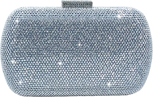 Miniatura 9 de Boutique De FGG Mini bolso de mano con diamantes de imitación, bolsos de noche y embragues para mujer, formales, bolso de mano de cristal para boda