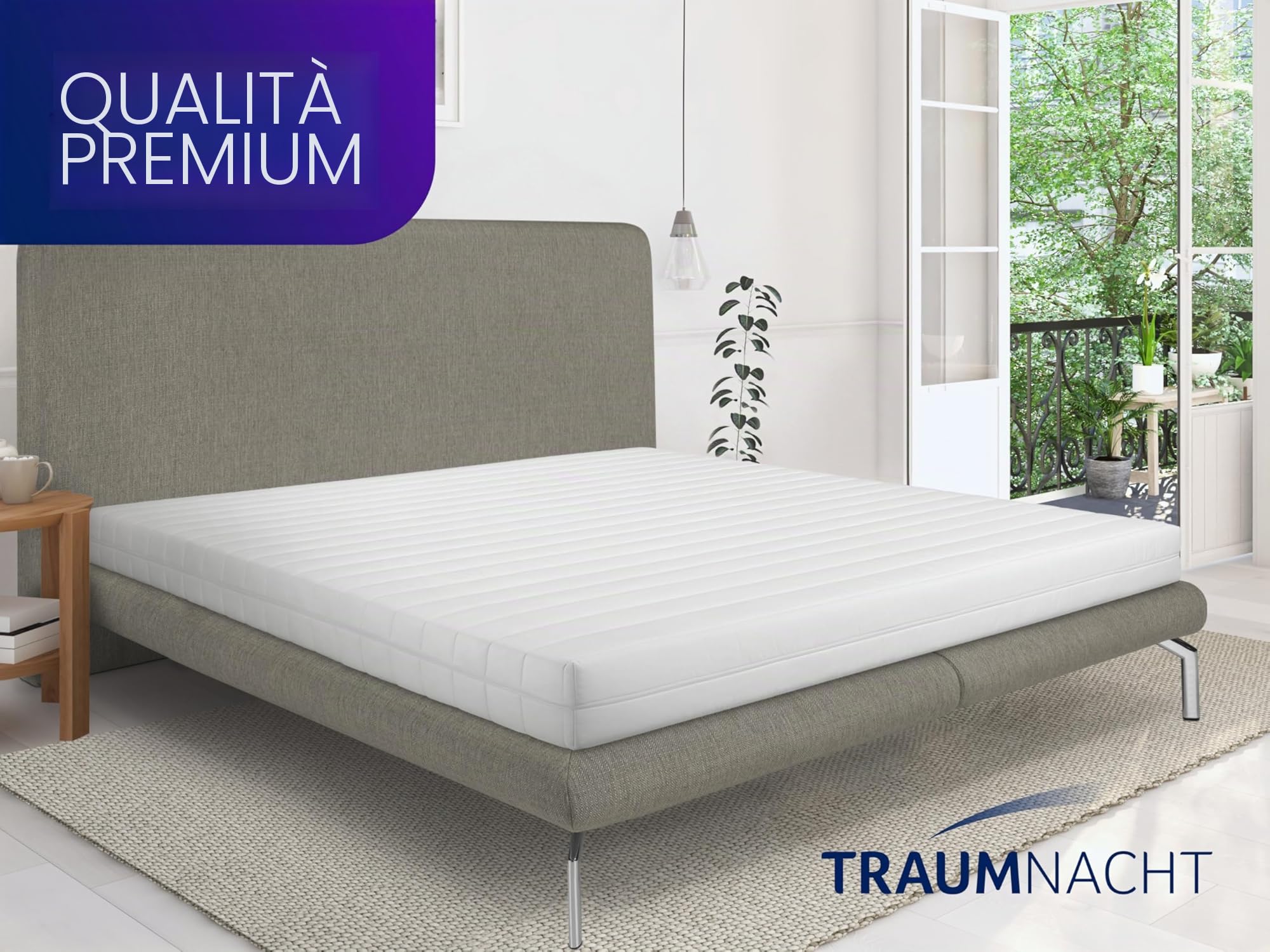 Traumnacht Easy Comfort 2 in 1 Duo materasso ortopedico schiuma comfort 7 zone, H2/H3, 80x200 cm, 13 cm, Oeko-Tex