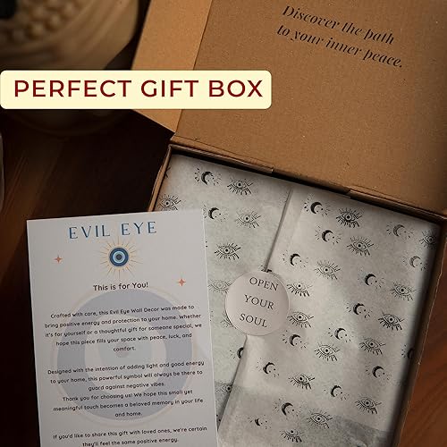 Miniatura 8 de Colgante de pared clásico turco contra el mal de ojo, 5.1 pulgadas de diámetro, nazar de cristal hecho a mano para protección y buena suerte, regalo