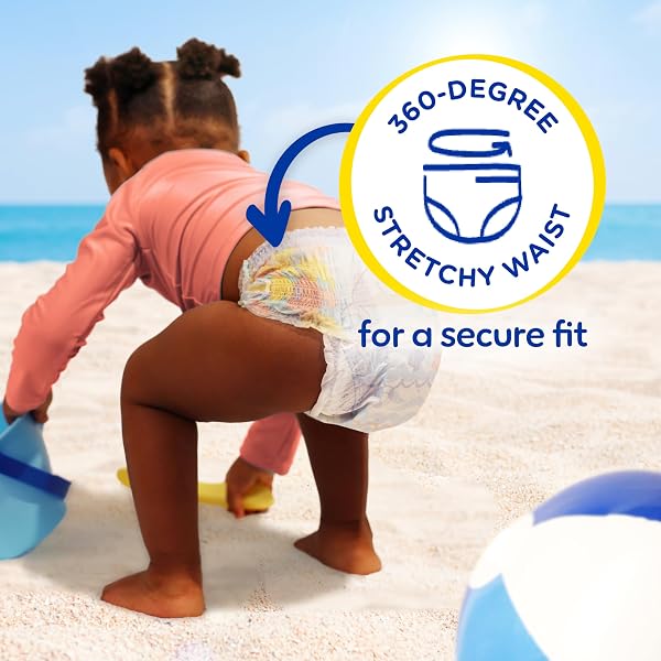 Pampers Splashers Swim Diapers, Size 6+, Disposable Swim Diapers, Contains Mess, No Swell, 1 Pack (Count of 15) - 5