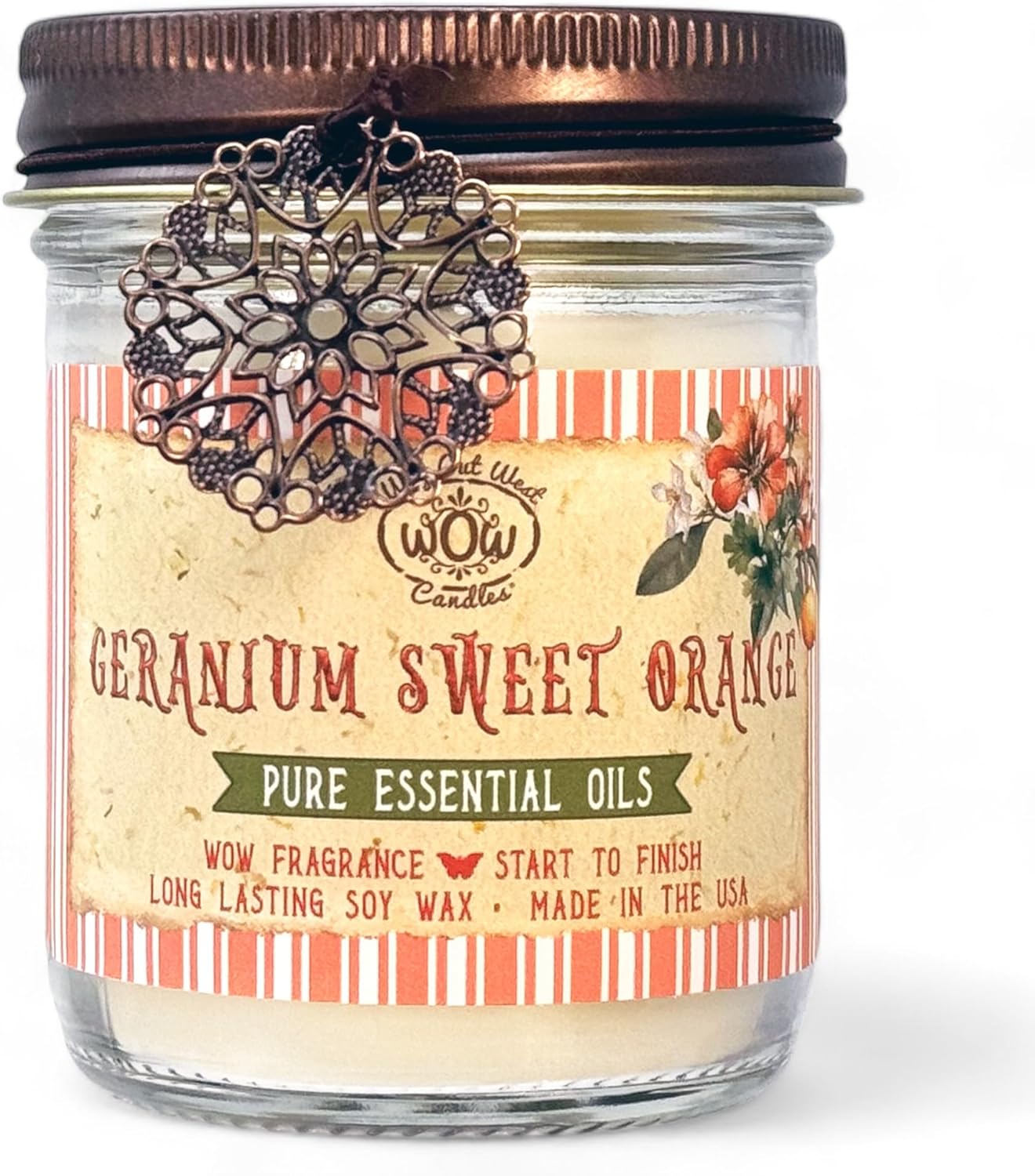 Scented Candle for Home by Way Out West Candles - Long Lasting Essential Oils - Small Candles Gifts for Women - 12 Oz Fields of Lavender Natural Aromatherapy Soy Candles - Made in USA