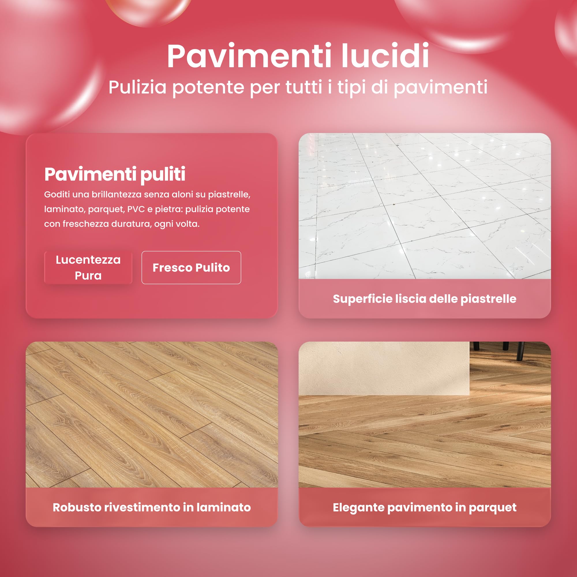 Mrs. SHINY - Detersivo per lavapavimenti con fragranza di magnolia - Pulizia senza striature e asciugatura rapida - Compatibile con vari modelli di lavapavimenti - 750 ml
