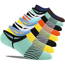 COOPLUS No Show Socks Men 8 Pairs Cotton Low Cut Non Slip Casual Invisible Flat Boat Socks