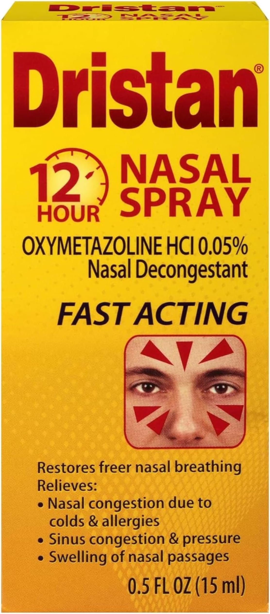 Dristan 12-Hour Nasal Spray, 0.5 Fl Oz (Pack of 3)