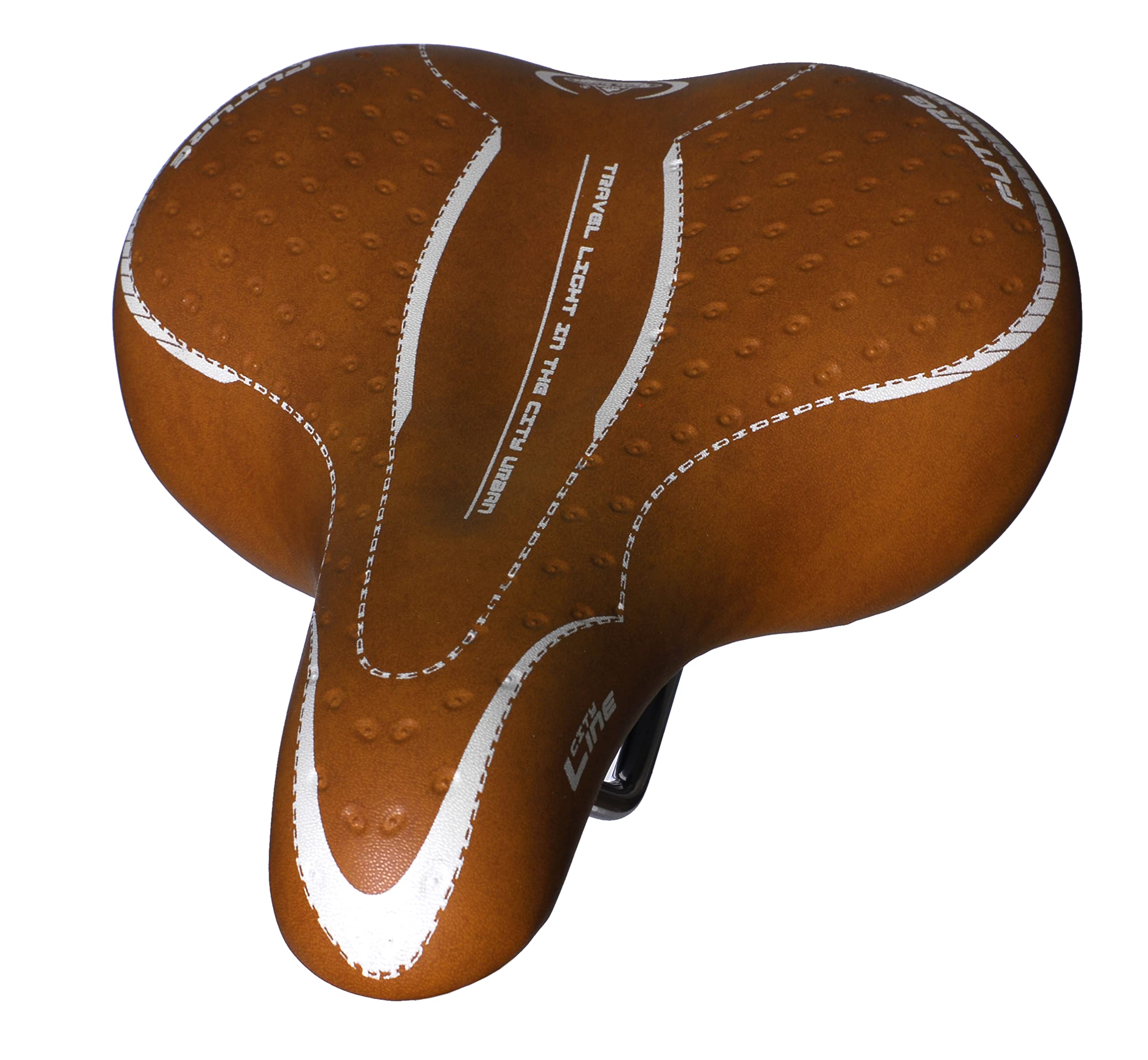 Selle Montegrappa Bicycle Seat, Future Lady 1900 Saddle with Elastomers, Light Brown for City Bike use - Image 3