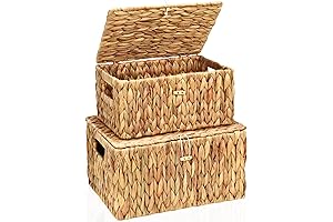FairyHaus Rattan Storage Basket with Lid: Perfect Storage Solution