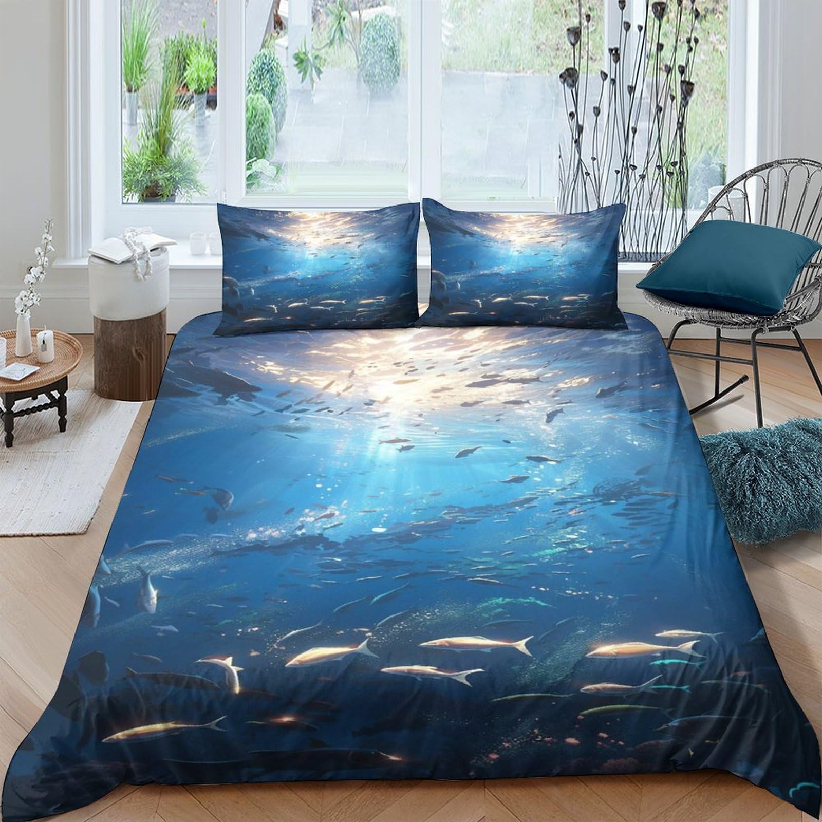 Housse de couette impression 3D Present avec taies pour un lit moderne et confortable