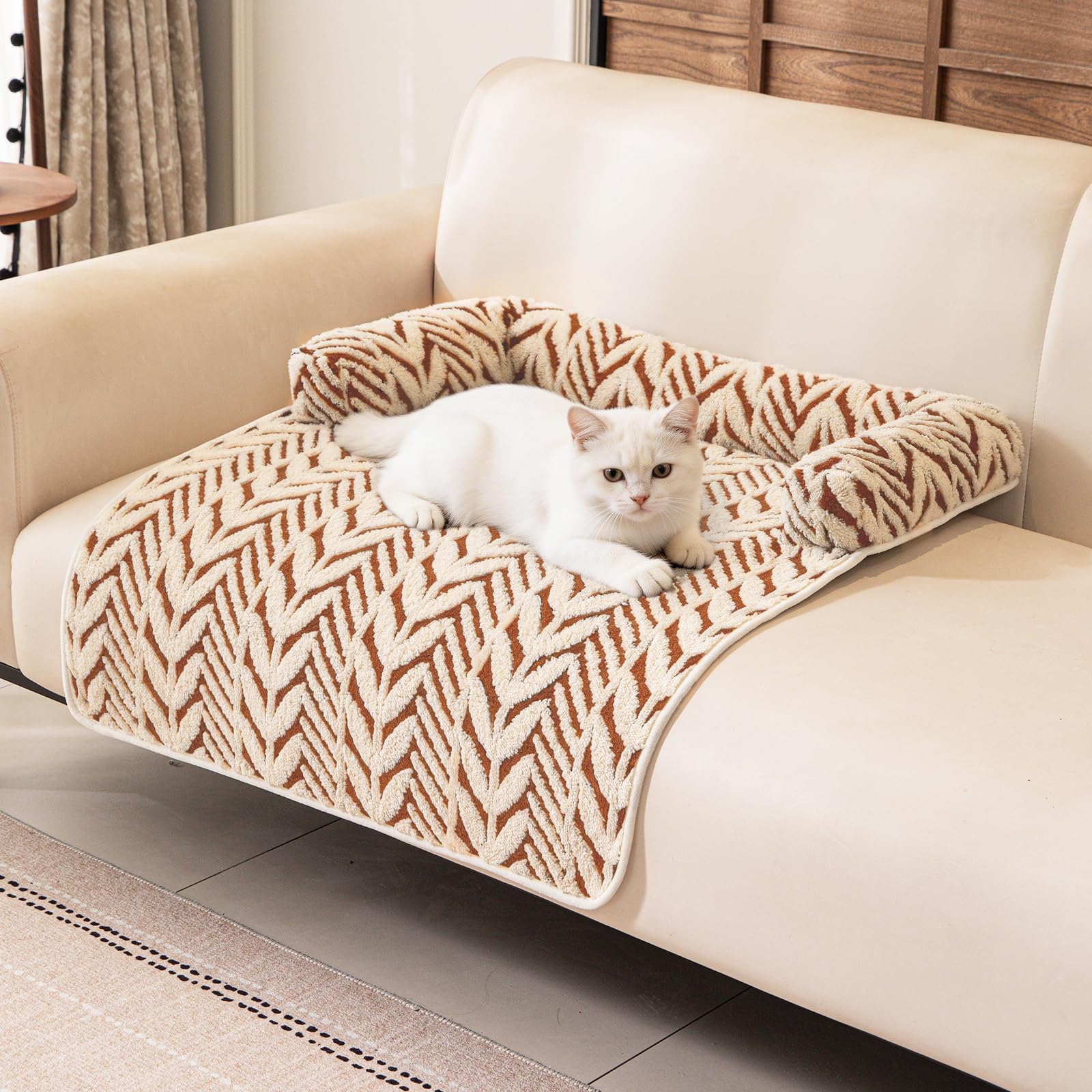Photo 1 of Whiskopia Calming Dog Bed Mat, Khaki, 31.5"L x 23.62"W