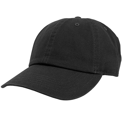 Gelante Baseball Cap Dad Hat 100% Cotton Polo Style Plain Blank Adjustable Size. - One Size - Black