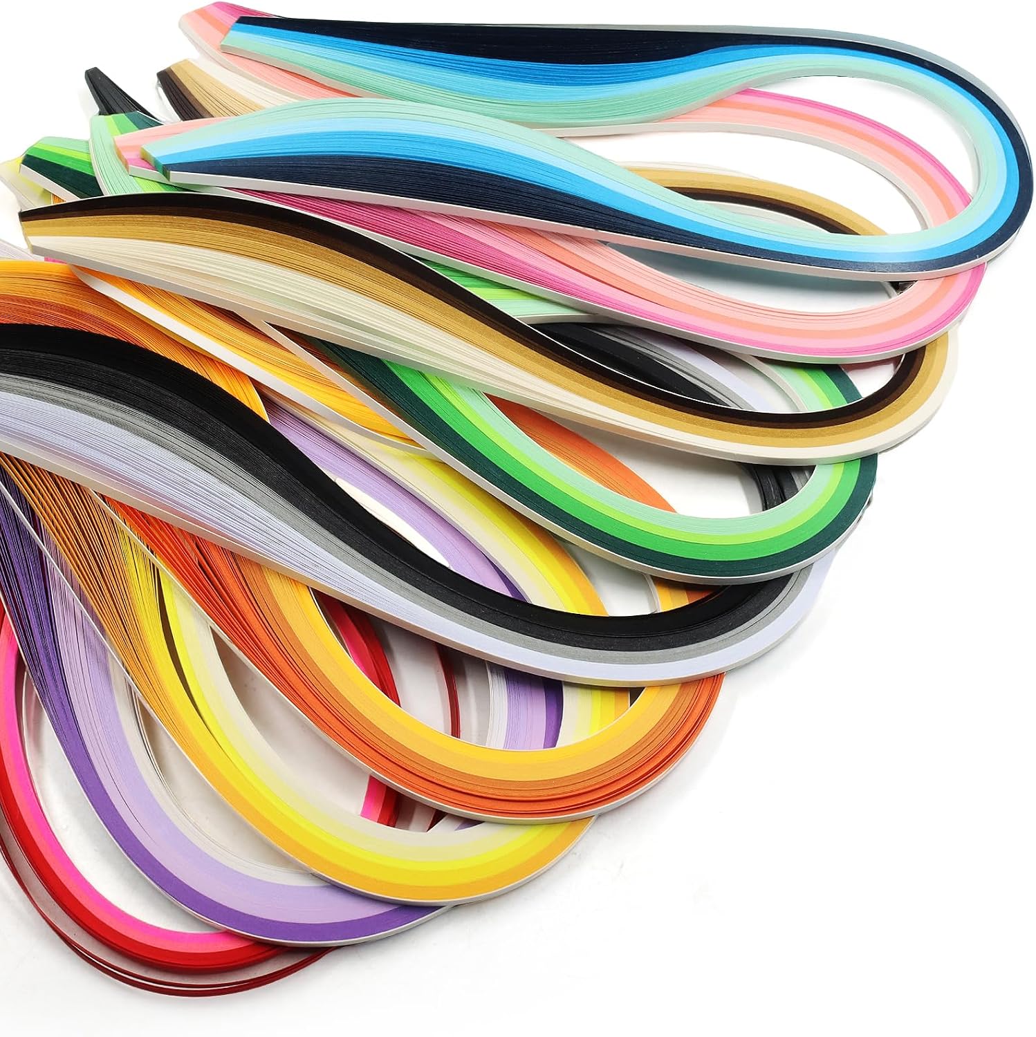 Zorfeter 9 Sets Multi-Color Quilling Paper Strips Kits 900 Strips 42 Colors, 3mm Width, 21.26"/54cm Length