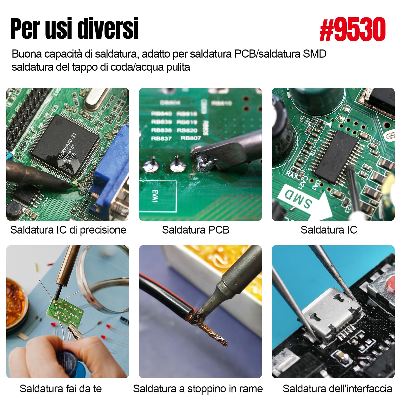 2 Siringhe Di Flussante Per Saldatura - Pasta No-Clean Per Saldatura A Stagno Senza Piombo - 10ml - Foto 8