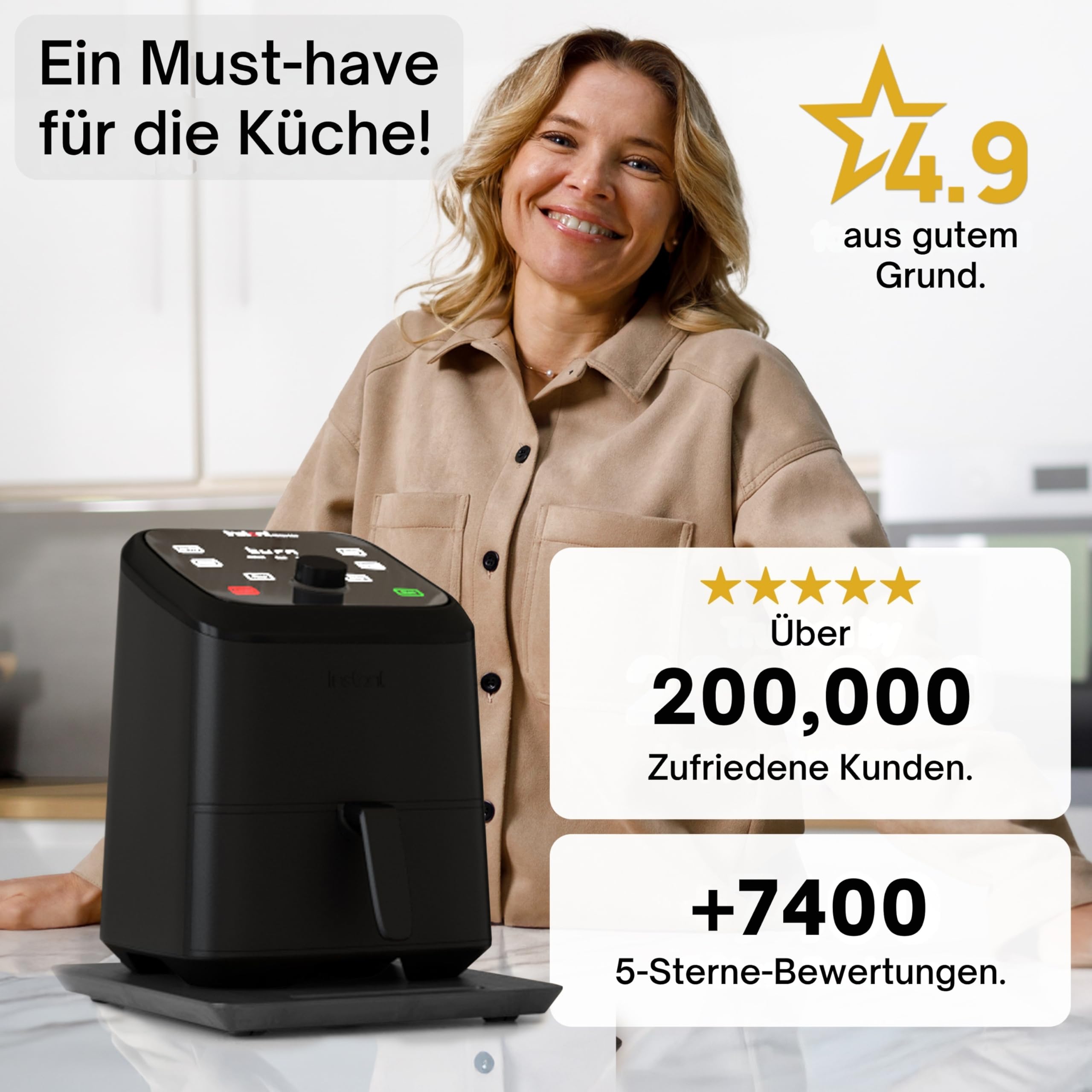 Ibyx Bambus Gleitbrett mit leisen Rollen – Heißluftfritteuse, Kaffeemaschine & Multifunktions-Küchenmaschine - Verschraubt, 18kg belastbar - Passt unter Hängeschränke