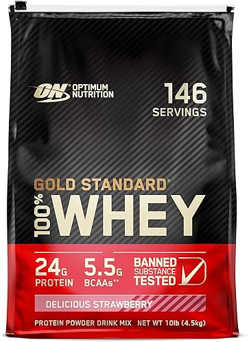 Optimum Nutrition Estándar dorado 100% Proteína de Suero de Leche en Polvo, Pie de lima, 1.8Libra