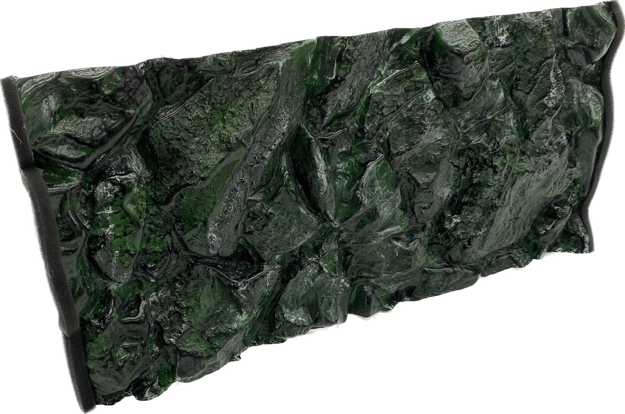 Fond d'aquarium 3D vert 150x60 cm paroi arrière décor pierres sans danger