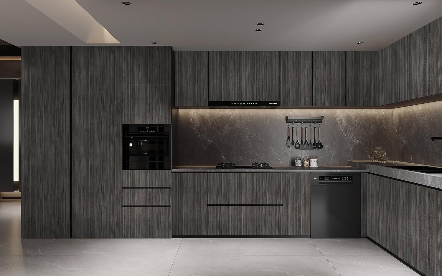 Heroad Wood Contact Paper Grey Wood Grain Contact Paper for Cabinets Countertops Peel and Stick Wallpaper Waterproof Self-Adhesive Decoration Thicken Vinyl 15.7''x118''