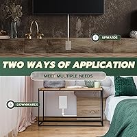 Vista 6 de Saker Outlet Concealer Power Strip 5ft Flat Plug Extension Cord with 3 Outlets,1625W Universal Size Baby Proof Outlet Cover Extension Cord for