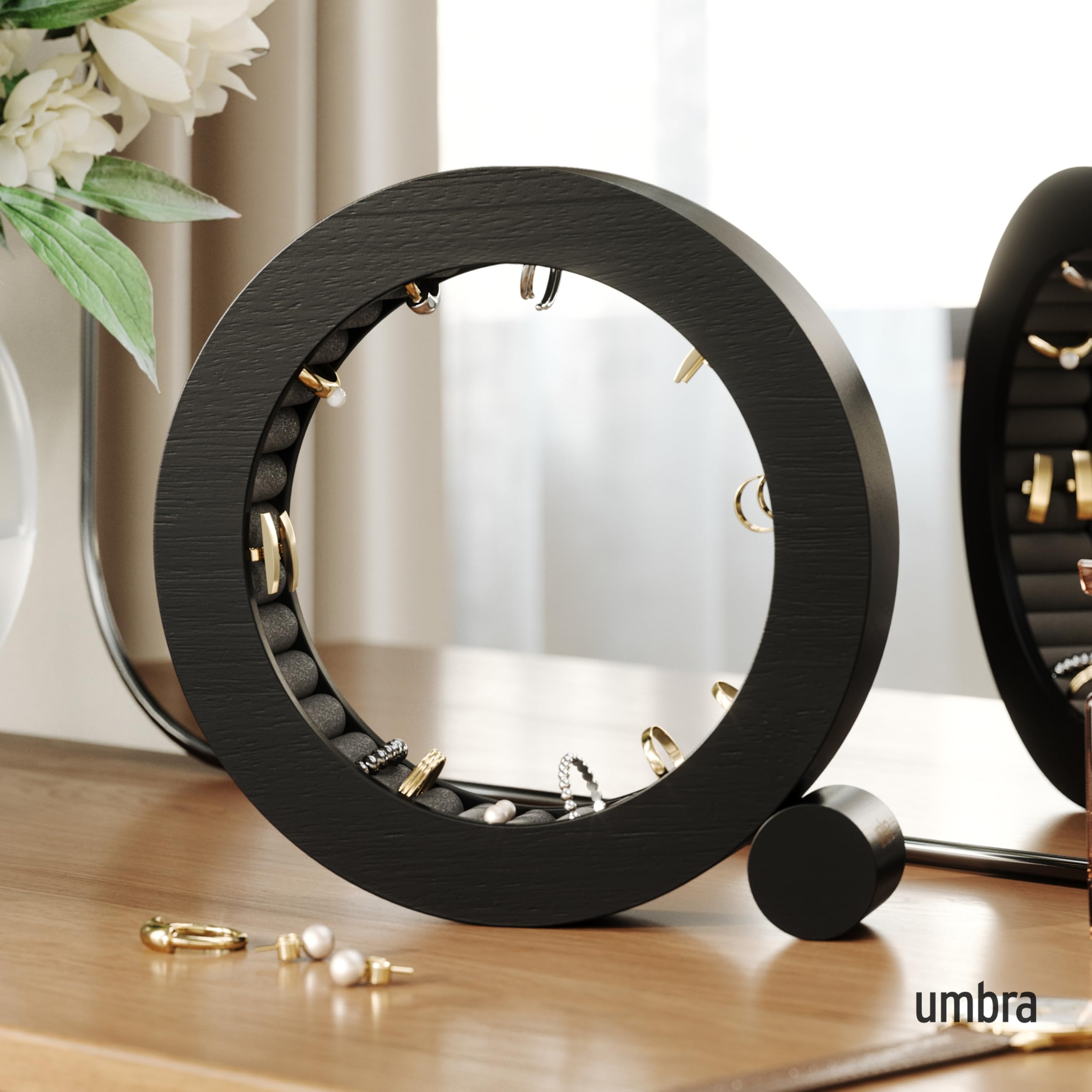 Umbra Ferris Jewelry Organizer Ring Holder, Storage Solution, Black