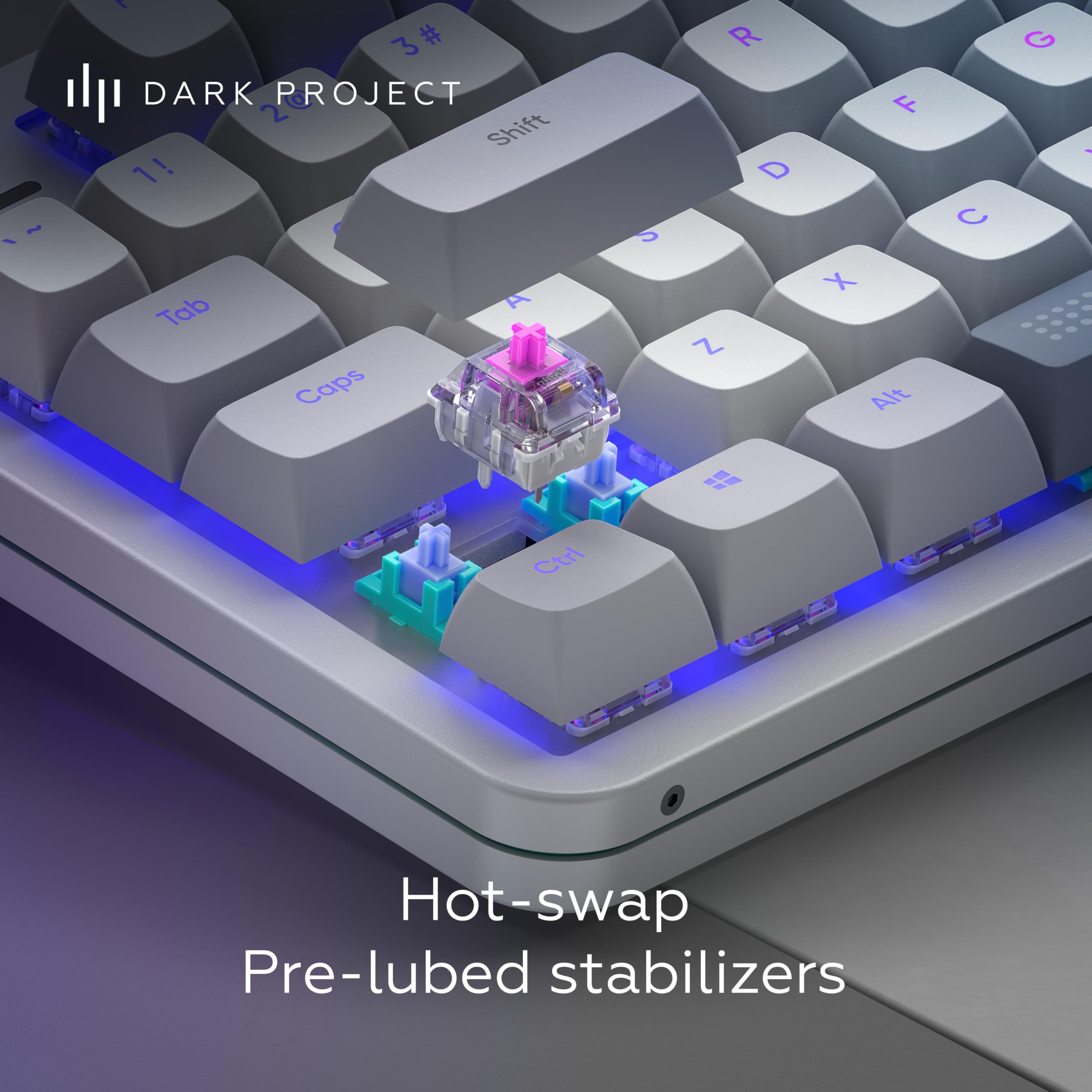 Klawiatura mechaniczna Dark Project ALU87A Daylight TKL G3MS Zircon RGB
