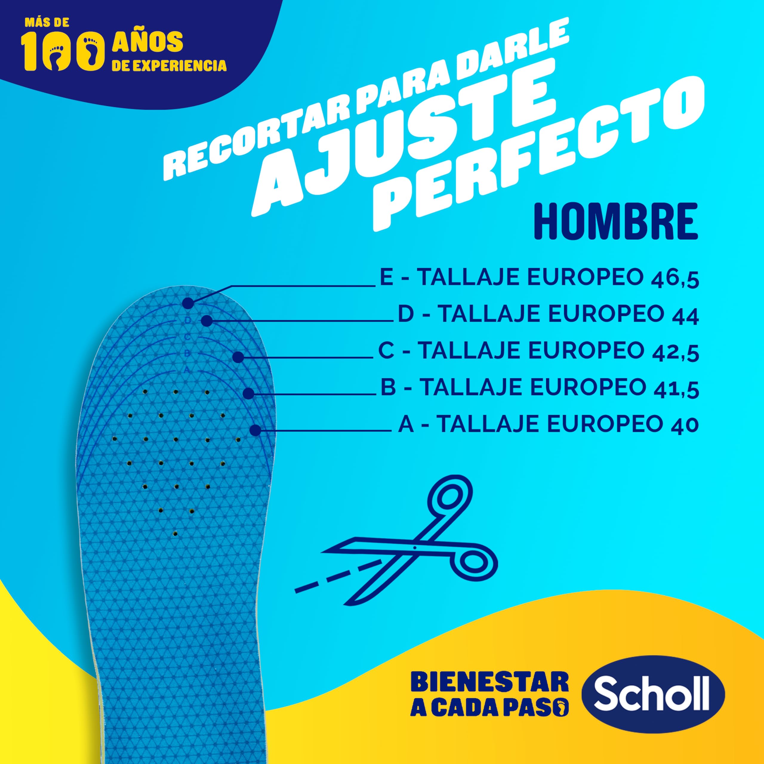 Scholl GelActiv Plantillas de Gel con Memory Foam Antifatiga Hombre Talla 40-46.5