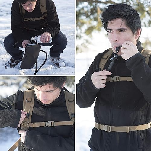 Miniatura 5 de Bolsa térmica aislada y clips gratis para sostener el tubo de beber. Se adapta a vejigas de agua de hidratación de 2 litros y 3 litros. Mantiene el