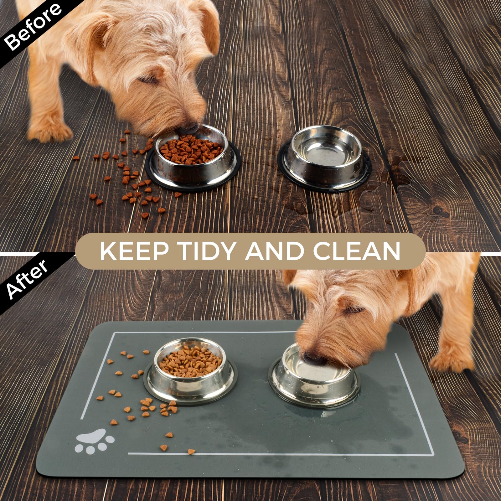 SINLAND Absorbent Pet Feeding Mat 16