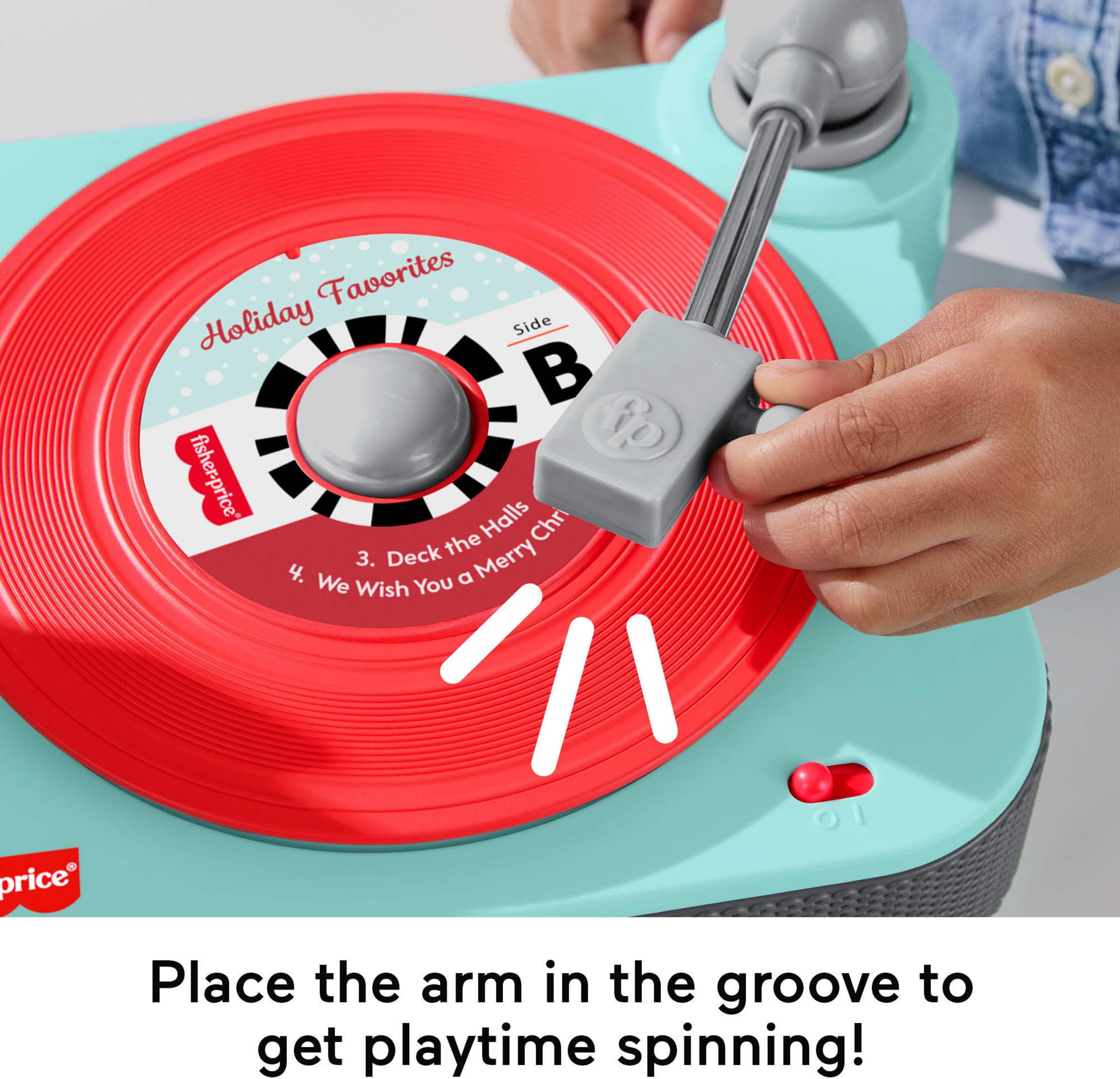 Fisher-Price Tourne-Disque Rockin' de Luxe avec 6 Albums pour Jeux préscolaires pour Enfants à partir de 3 Ans (exclusivité Amazon)