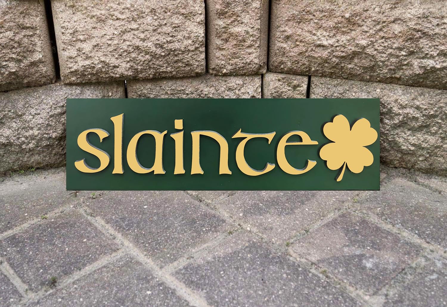 peiyeety Slainte Irish Pub Retro Metal Sign, Gaelic Celtic Ireland Welcome Wall Art, Man Cave Bar Themed Decor for Home Living Dining Bedroom Areas 4×16 INCH