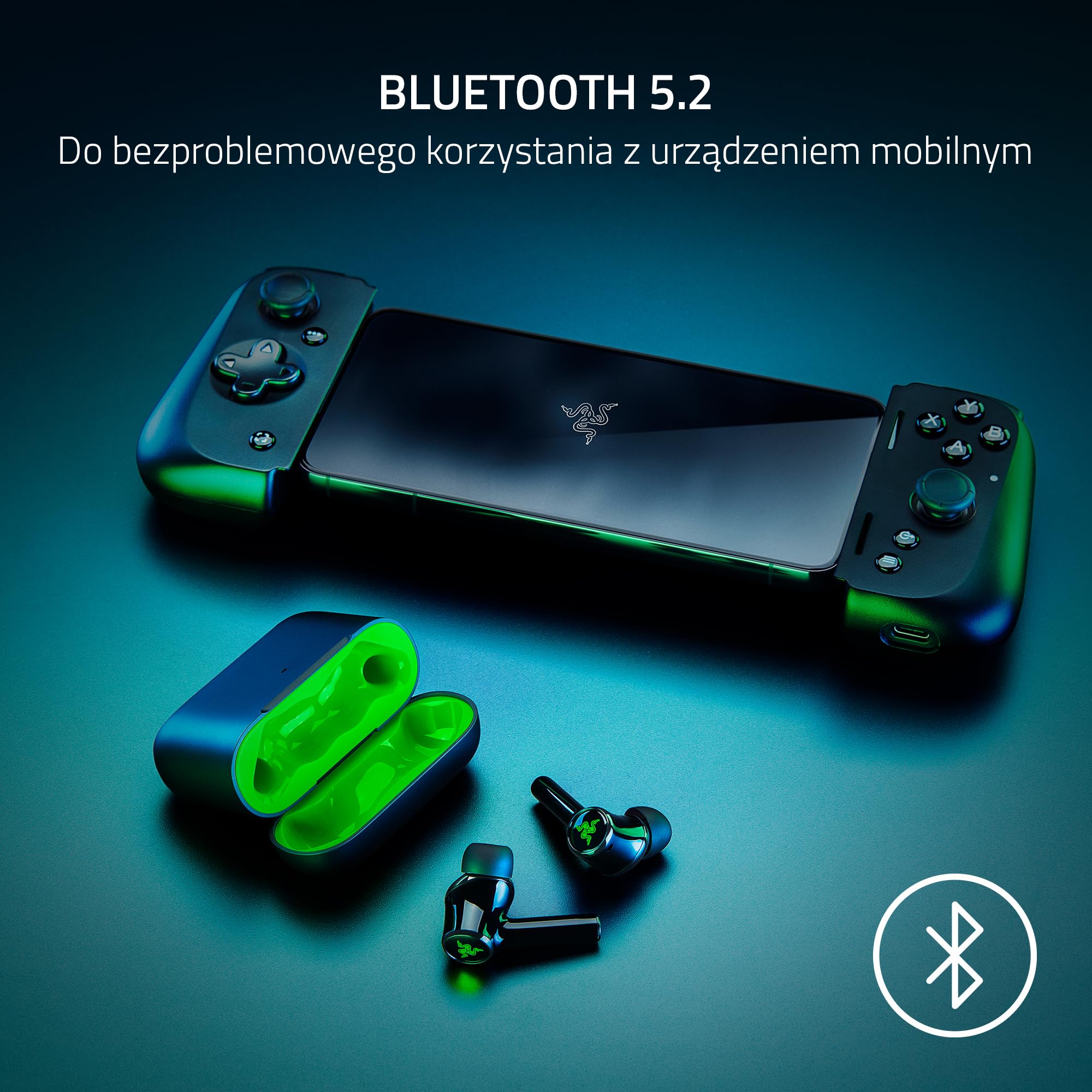 Razer Hammerhead HyperSpeed - bezprzewodowe słuchawki do gier na Xbox (bezprzewodowe HyperSpeed, aktywna redukcja szumów, Bluetooth 5.2, do 30 godzin baterii).
