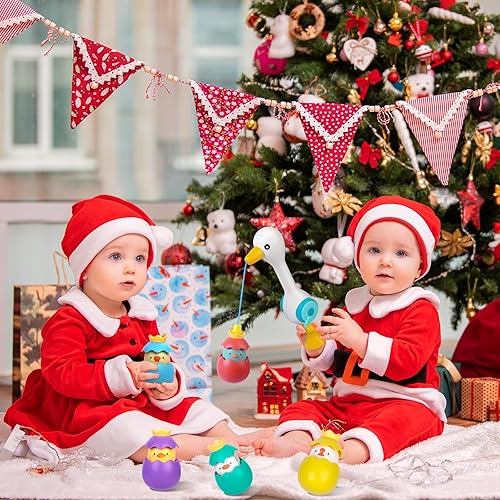 Miniatura 5 de para niños pequeños, juguete de baño para niños de 1 a 3 años, divertido juguete de pesca para bebés con cabaña de pesca de cisne y 5 huevos juego