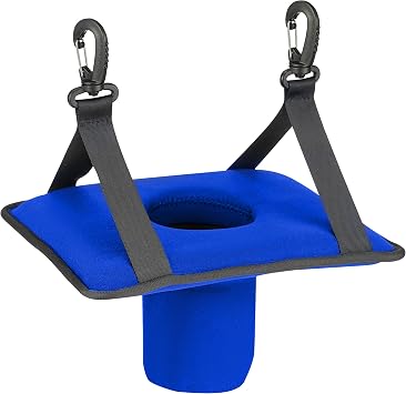 Neoprene Hanging Drink Holder for Hammocks, Hammock Chairs, Lounge Chairs Blue