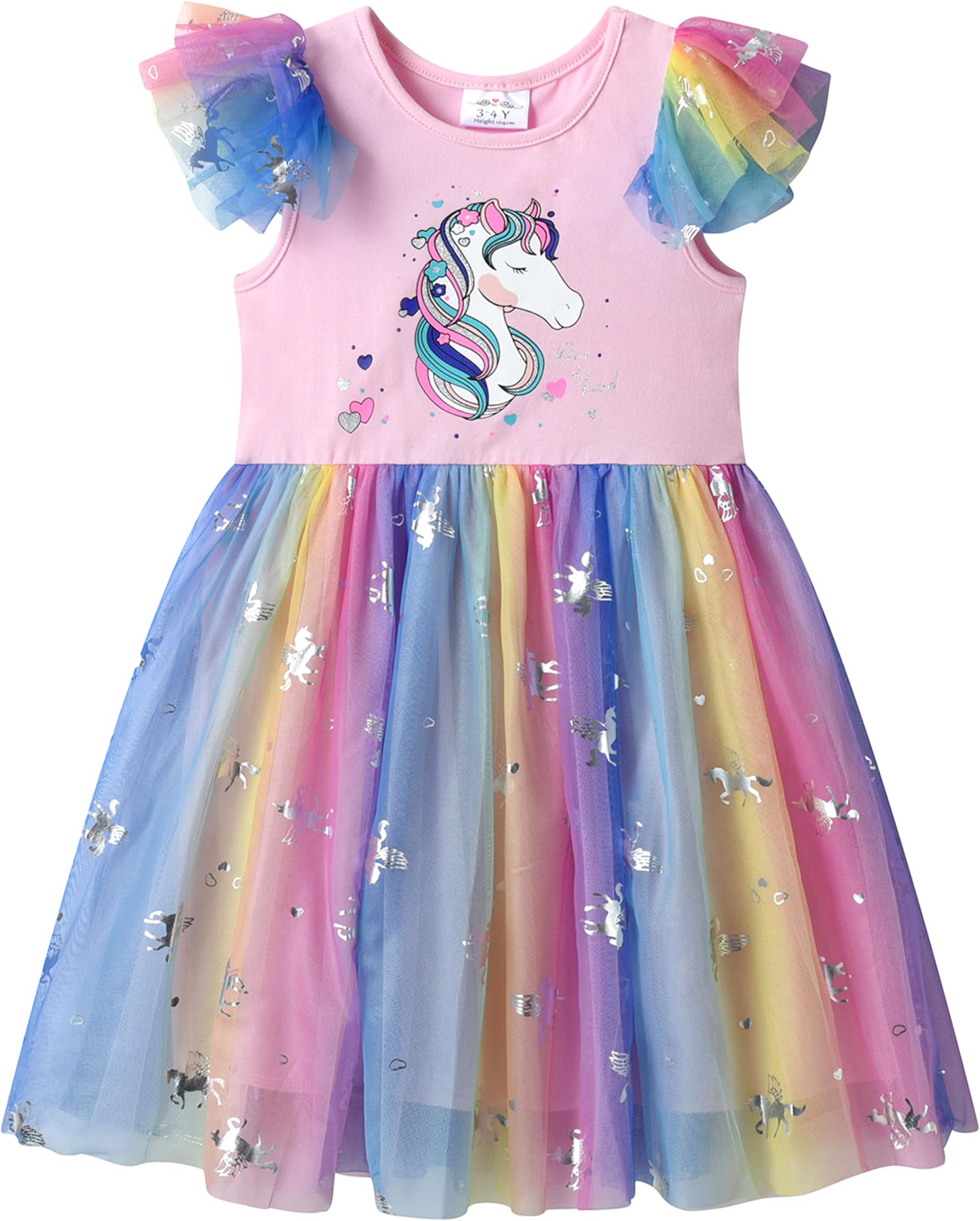 Girls Dresses Summer Party Pink Tutu Dress for 2-12 Years Kids