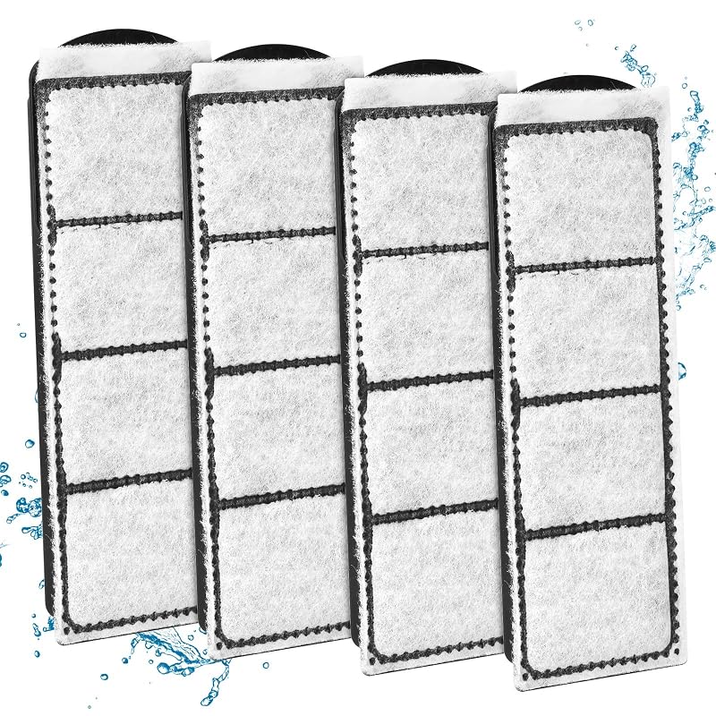 Cartucho de filtro para aquário BioCube com carvão ativado e dupla filtragem KEYDINHT, pacote com 4