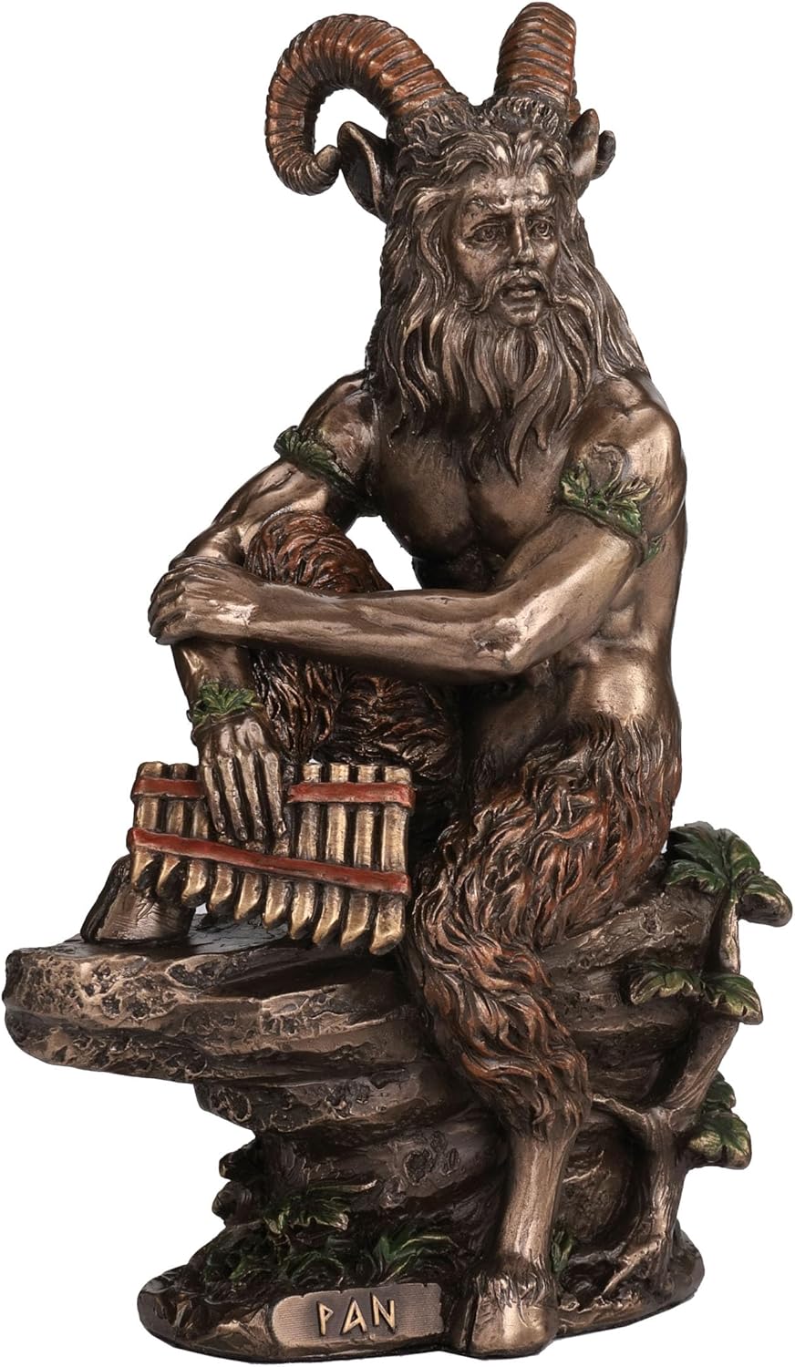Veronese Design 6 1/8 Pan The Greek God of The Wild Resin Statue Cold Cast Bronze Finish