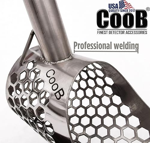 Miniatura 9 de CooB Pequeña pala ligera de arena de playa de detección de metales herramienta de caza Scout v2. cuchara de arena del detector de metales. acero