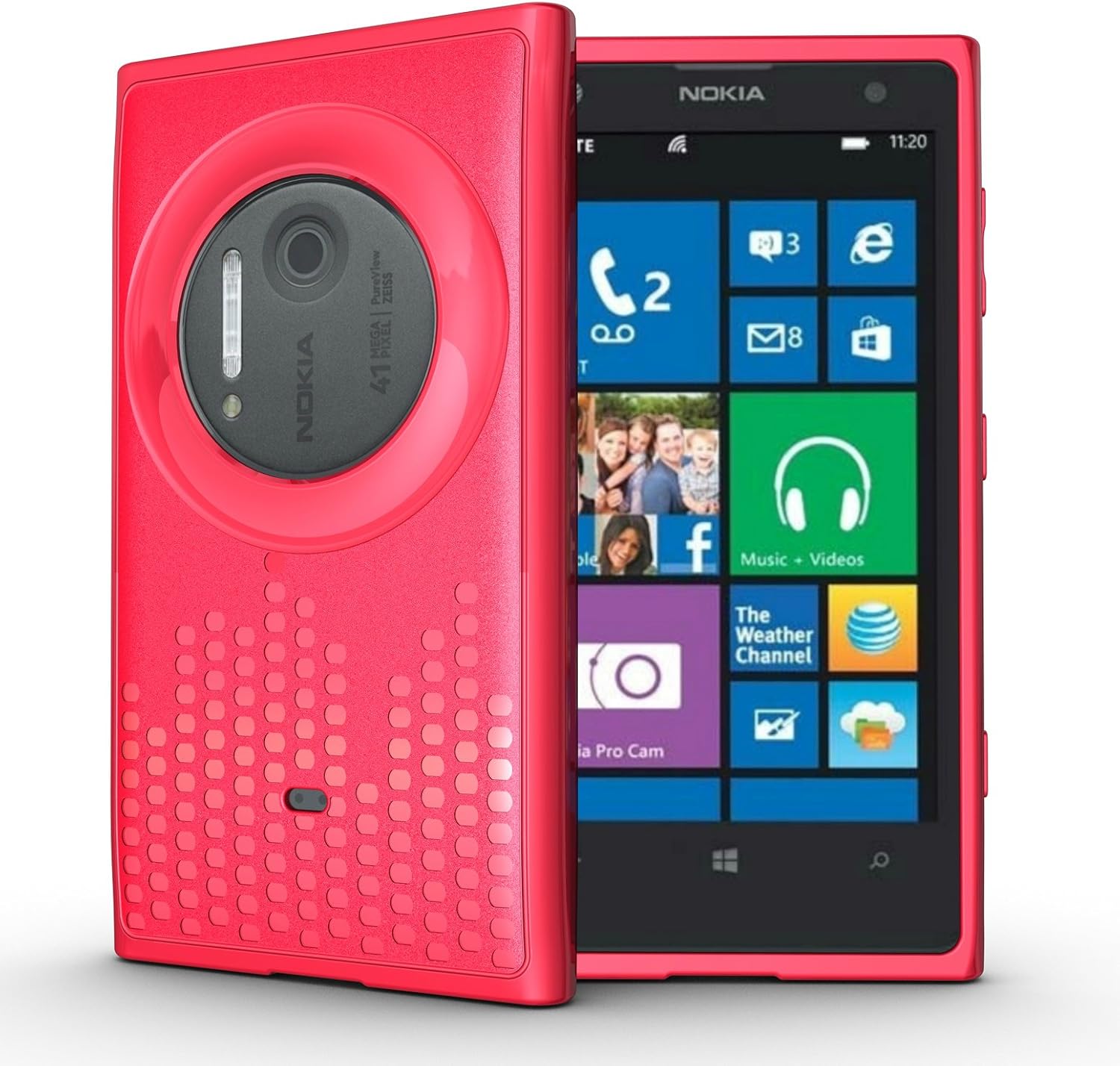 TUDIA Melody Series TPU Protective Case for Nokia Lumia 1020 / Nokia EOS (Pink)