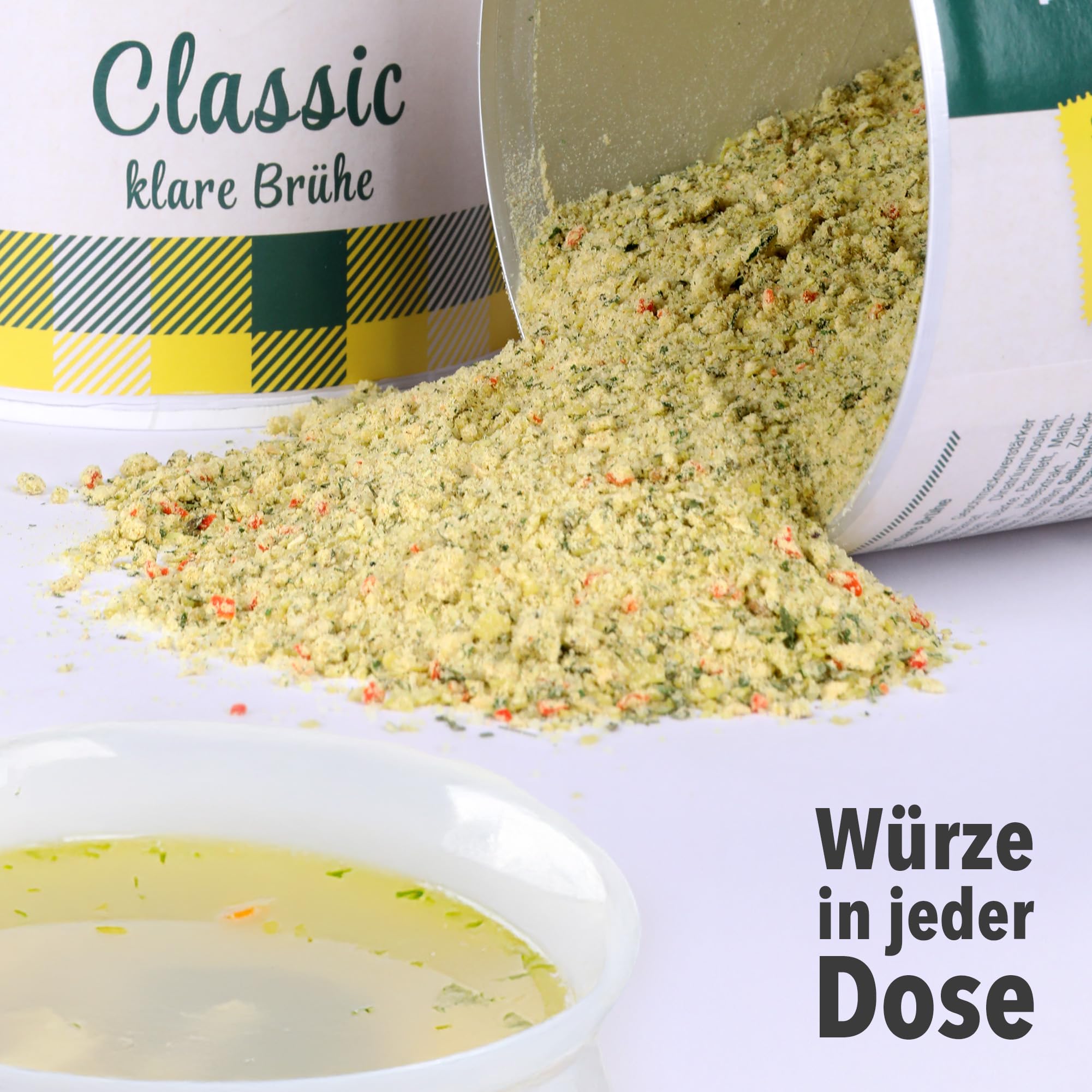 Tellofix Classic Klare Brühe 3x 900g Gemüsebrühe ohne Geschmacksverstärker vegan glutenfrei