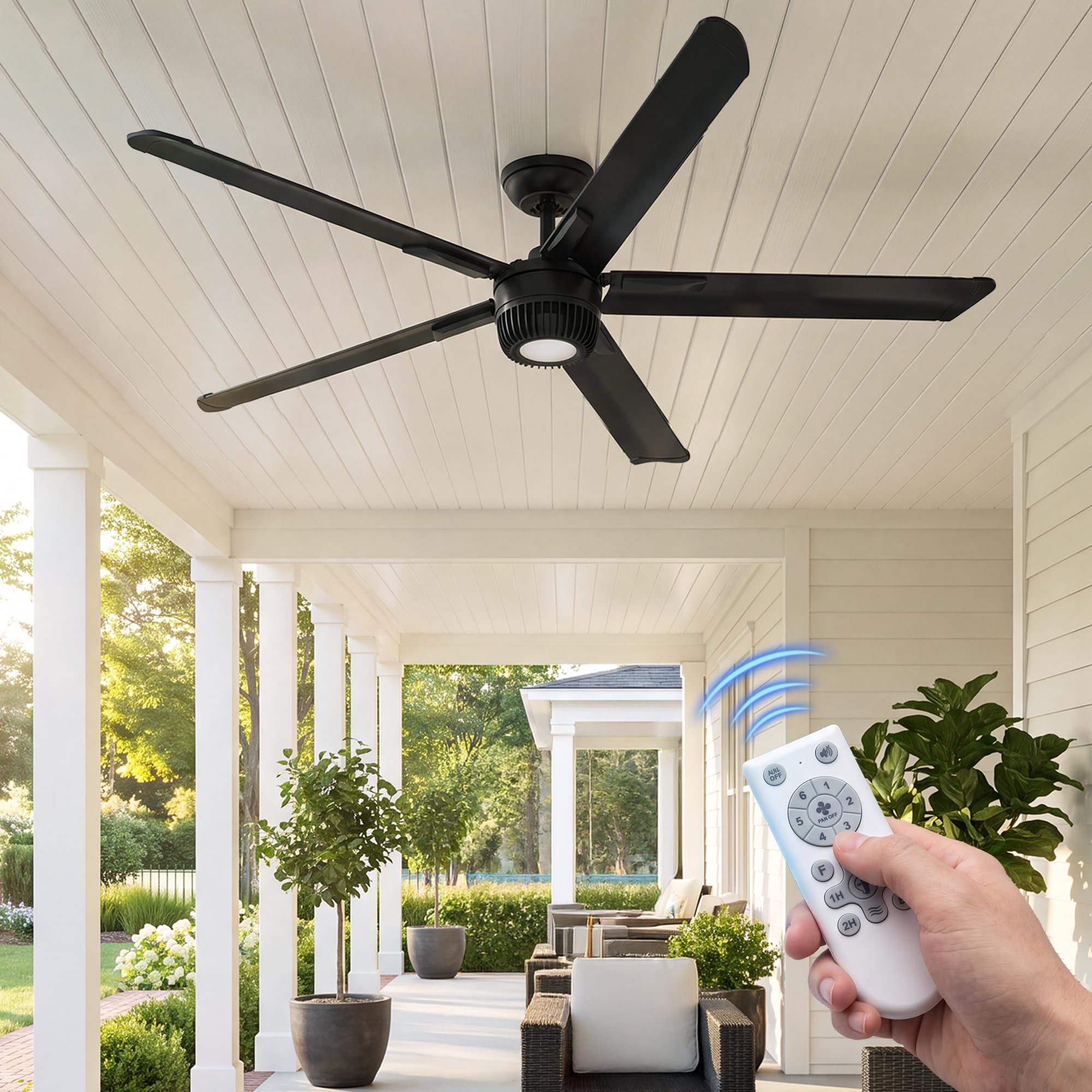 AVUXOR 60" Ceiling Fan with Remote& Lights, Quiet Brushless DC Motor