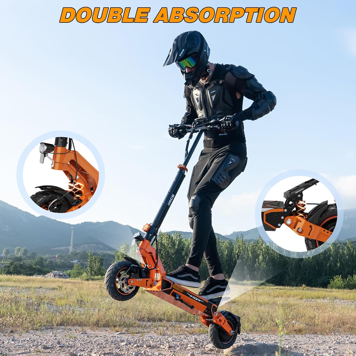 RCB D7 Electric Scooter double absorption