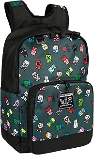 JINX Minecraft Bobble Mobs Kids School Backpack, Gray, 17