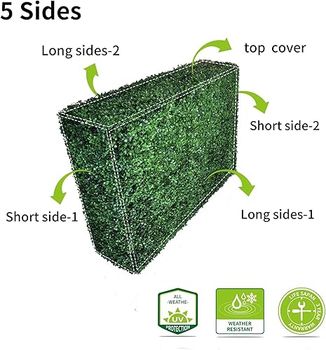 Miniatura 3 de AGPL Pared de seto artificial sin maceta, pared decorativa de privacidad para exteriores o interiores, ideal para balcón, patio, cubierta, panel de