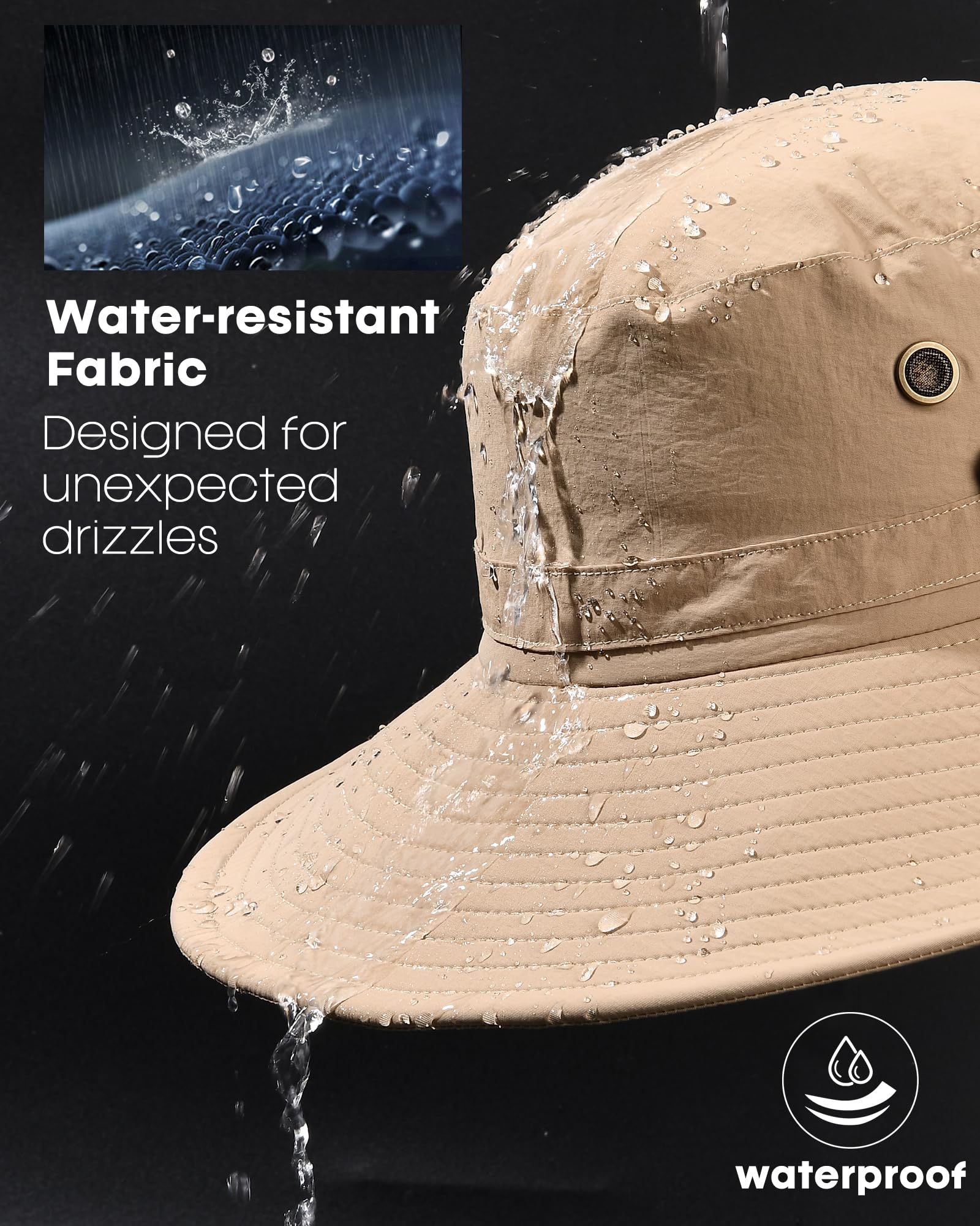 FURTALK Sun Hats for Men Fishing Hat UPF 80+ Foldable Wide Brim Outdoor Hiking Beach Summer Hats