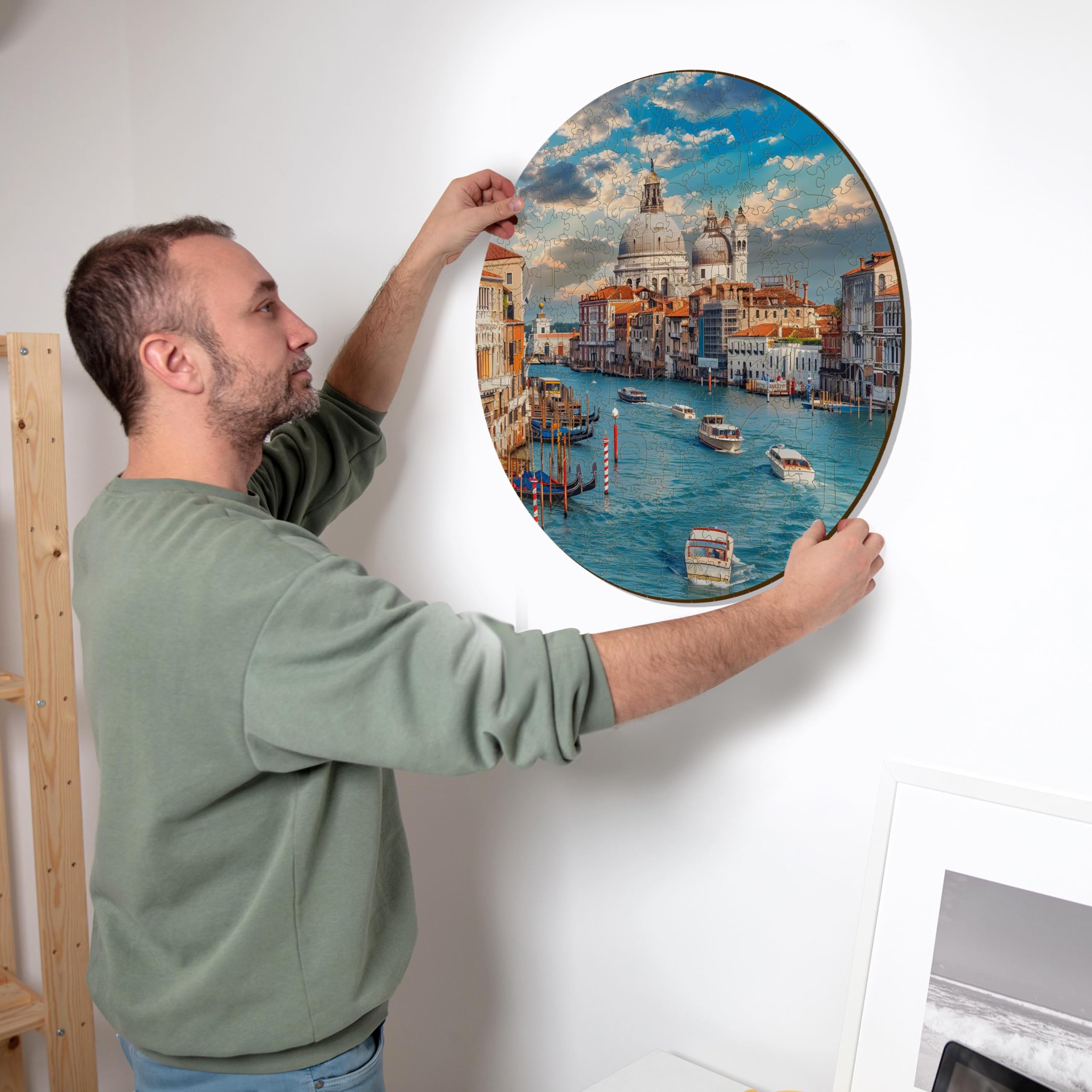 Iconic Puzzles - Incantevole Venezia, Italia, puzzle in legno 100% sostenibile, Regali per Bambini e Adulti, taglia L, 600 Pezzi