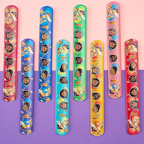 Miniatura 5 de 82 piezas de recuerdos de fiesta de cumpleaños, juego de pulseras de palmada, incluye 32 pulseras y 50 calcomanías, lo mejor para las bolsas de