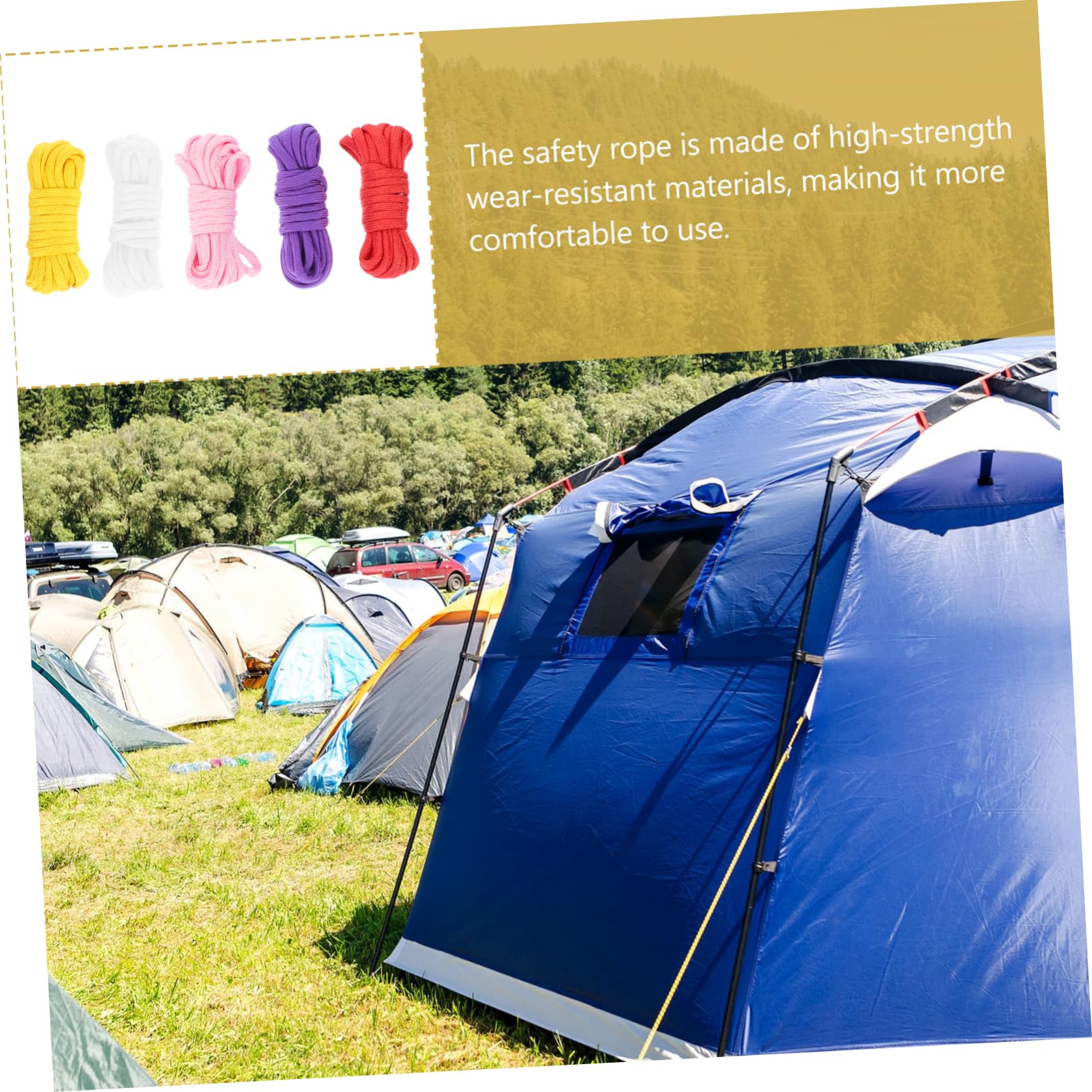 KOMBIUDA Flexible Umbrella Rope Tent Guy Rope Emergency Safety for Climbing and Camping