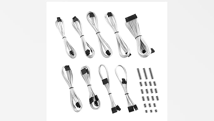 CableMod Pro Series Cable Kit ホワイト CableMod PRO ModMesh Cable Extension Kit - WHITE - CableMod