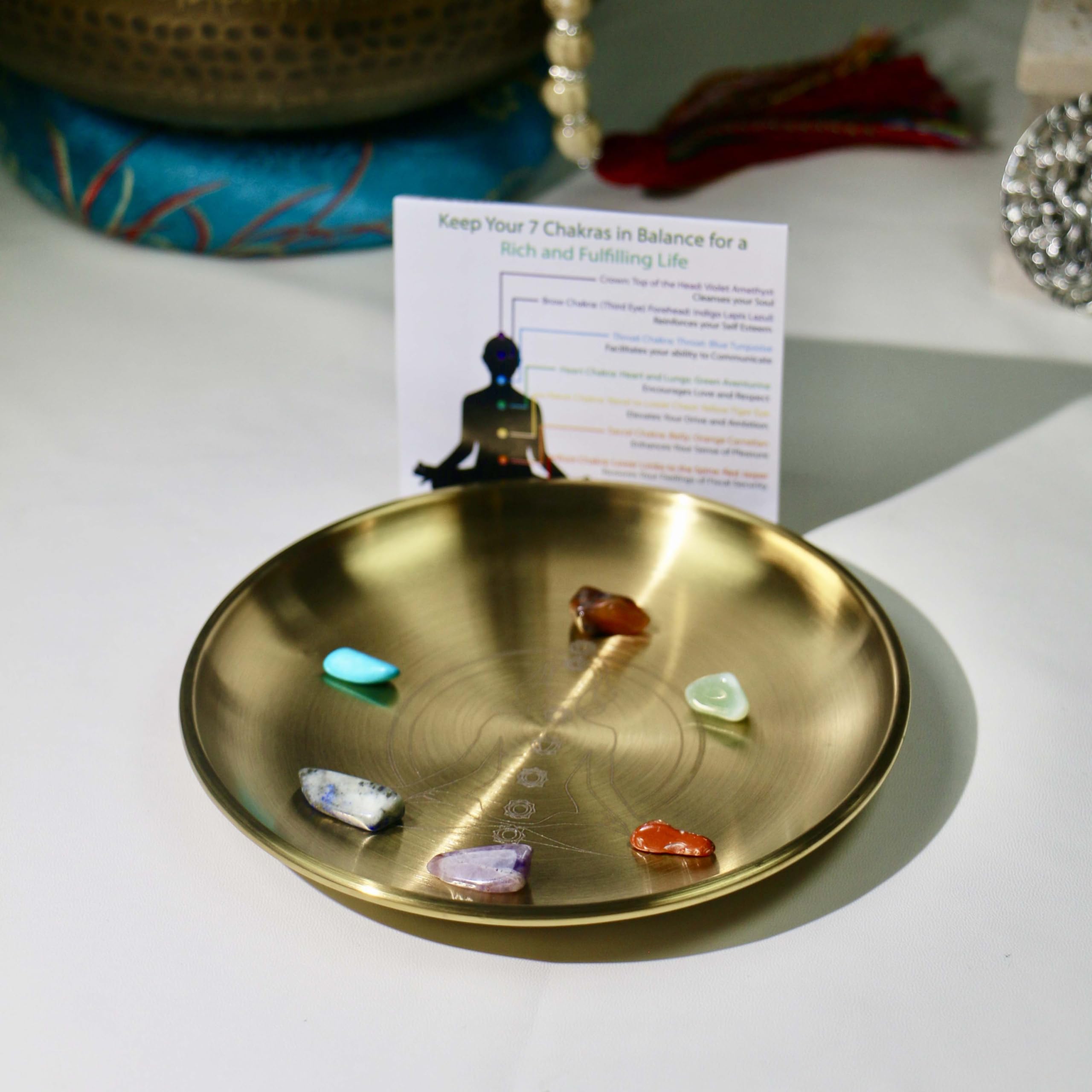 Goldene Schale Für Altar & Deko – 14 Cm Flache Gebetsschale Aus Edelstahl, Vielseitig Für Räuchern, Schmuck Oder Snacks